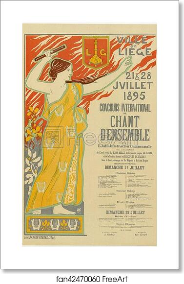 Free art print of Le "Concours international de Chant d'ensemble", organisé par la ville de Liège. by Auguste Donnay Free art print of Le "Concours international de Chant d'ensemble", organisé par la ville de Liège. by Auguste Donnay