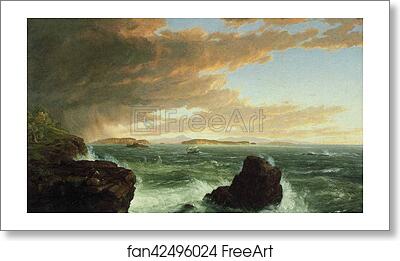 Free art print of View Across Frenchman's Bay from Mount Desert Island, After Squall by Thomas Cole