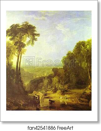 Free art print of Crossing the Brook by Joseph Mallord William Turner