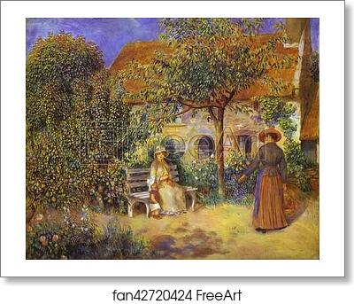 Free art print of Garden Scene in Britanny by Pierre-Auguste Renoir