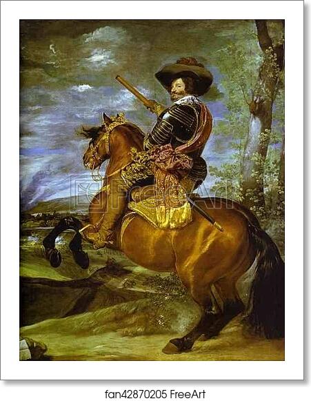 Free art print of Count-Duke of Olivares on Horseback by Diego Velázquez