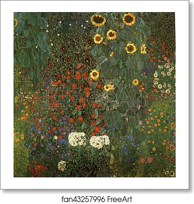 Free art print of Country Garden with Sunflowers by Gustav Klimt