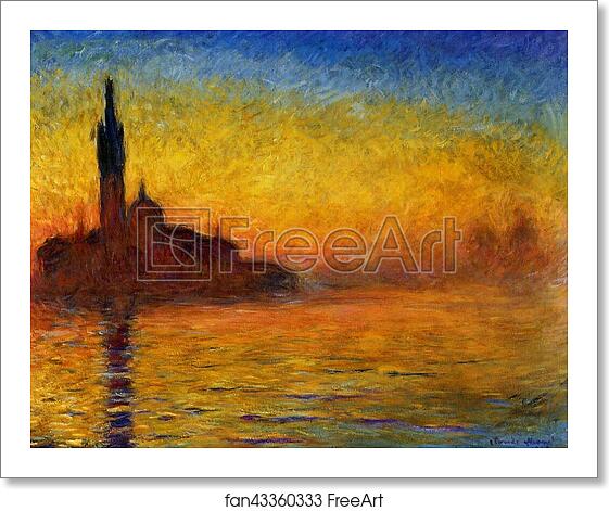 Free art print of Twilight, Venice by Claude Monet Free art print of Twilight, Venice by Claude Monet