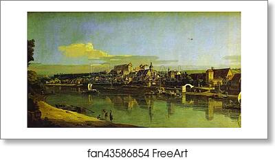 Free art print of Pirna Seen from the Right Bank of the Elbe by Bernardo Bellotto