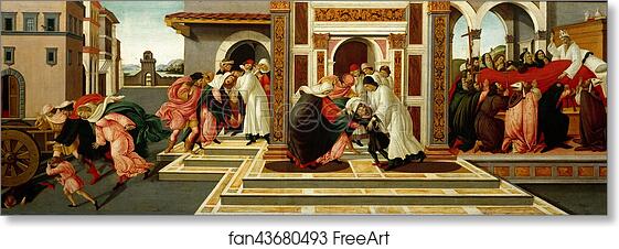 Free art print of Last Miracle and the Death of St. Zenobius by Sandro Botticelli