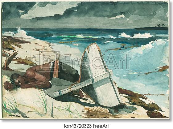 Free art print of After the Hurricane, Bahamas by Winslow Homer