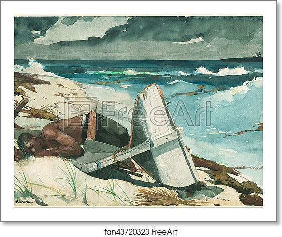 Free art print of After the Hurricane, Bahamas by Winslow Homer