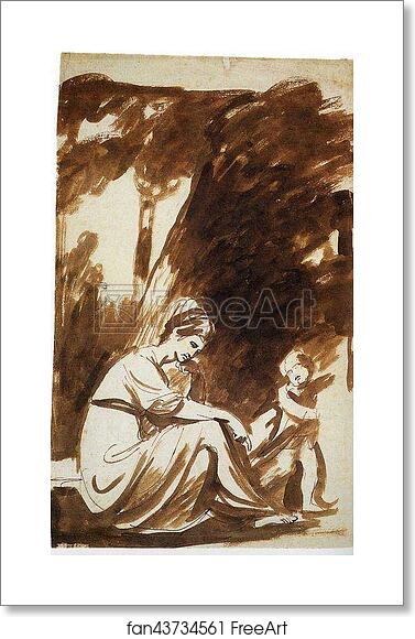 Free art print of Study of a Mother and Child by George Romney Free art print of Study of a Mother and Child by George Romney