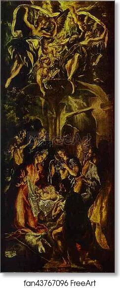 Free art print of The Adoration of the Shepherds by El Greco