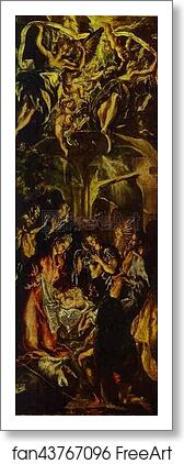 Free art print of The Adoration of the Shepherds by El Greco