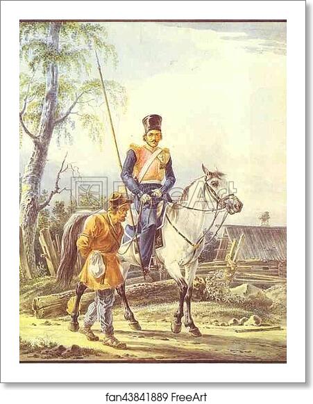 Free art print of A Mounted Cossack Escorting a Peasant by Alexander Orlowski Free art print of A Mounted Cossack Escorting a Peasant by Alexander Orlowski