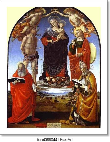 Free art print of The Virgin and Child among Angels and Saints by Luca Signorelli Free art print of The Virgin and Child among Angels and Saints by Luca Signorelli