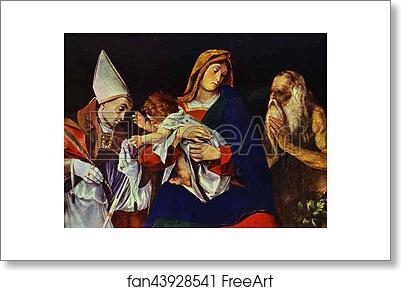 Free art print of Holy Conversation by Lorenzo Lotto