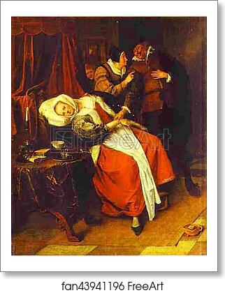 Free art print of Sick Woman and a Doctor by Jan Steen Free art print of Sick Woman and a Doctor by Jan Steen