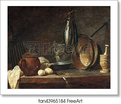 Free art print of The Fast Day Meal by Jean-Baptiste-Simeon Chardin