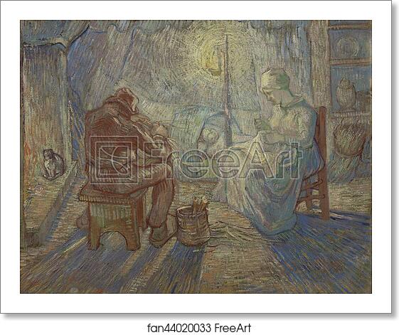 Free art print of Night (after Millet) by Vincent Van Gogh Free art print of Night (after Millet) by Vincent Van Gogh