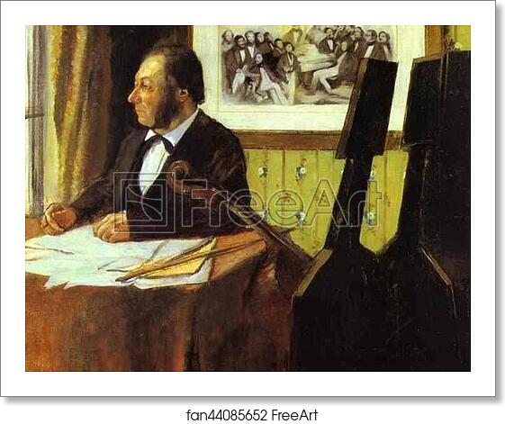 Free art print of Portrait of Louis-Marie Pilet, Violoncellist in the Orchestra of the Opera by Edgar Degas Free art print of Portrait of Louis-Marie Pilet, Violoncellist in the Orchestra of the Opera by Edgar Degas