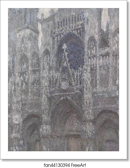 Free art print of The Cathedral in Rouen. The portal, Grey Weather by Claude Monet Free art print of The Cathedral in Rouen. The portal, Grey Weather by Claude Monet