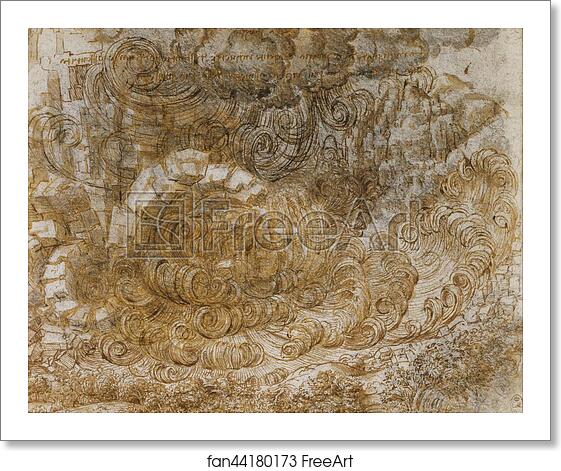 Free art print of A deluge by Leonardo Da Vinci