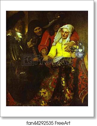 Free art print of The Procuress by Jan Vermeer