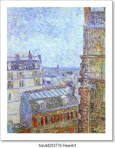 Free art print of Paris Seen from Vincent&#39;s Room in the Rue Lepic by Vincent Van Gogh. 1887. Oil ...