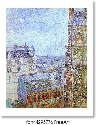 Free art print of Paris Seen from Vincent's Room in the Rue Lepic by Vincent Van Gogh