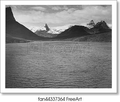 Free art print of Looking across toward snow-capped mountains, lake in foreground, "St. Mary's Lake, Glacier National Park," Montana. Photographs of National Parks and Monuments, compiled 1941 - 1942, documenting the period ca. 1933 - 1942. by Ansel Adams (1902-1984) Free art print of Looking across toward snow-capped mountains, lake in foreground, "St. Mary's Lake, Glacier National Park," Montana. Photographs of National Parks and Monuments, compiled 1941 - 1942, documenting the period ca. 1933 - 1942. by Ansel Adams (1902-1984)