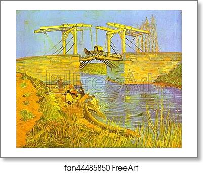 Free art print of Drawbridge with Carriage by Vincent Van Gogh