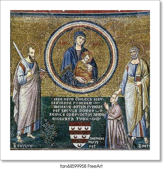 Free art print of Madonna and Child with St Paul and St Peter and the Donor Bertoldo Stefanschi by Pietro Cavallini Free art print of Madonna and Child with St Paul and St Peter and the Donor Bertoldo Stefanschi by Pietro Cavallini