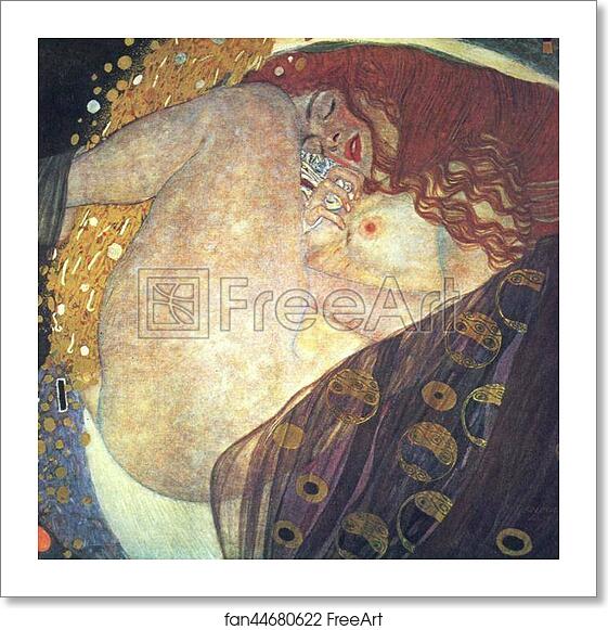 Free art print of Danae by Gustav Klimt