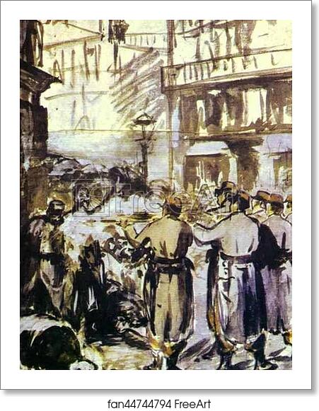 Free art print of The Barricade (Civil War) by Edouard Manet Free art print of The Barricade (Civil War) by Edouard Manet