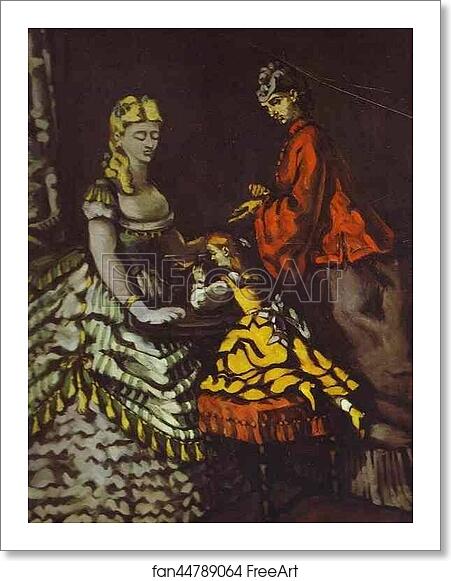 Free art print of Interior with Two Women and a Child by Paul Cézanne Free art print of Interior with Two Women and a Child by Paul Cézanne