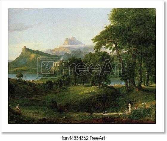 Free art print of The Course of Empire: The Arcadian or Pastoral State by Thomas Cole Free art print of The Course of Empire: The Arcadian or Pastoral State by Thomas Cole