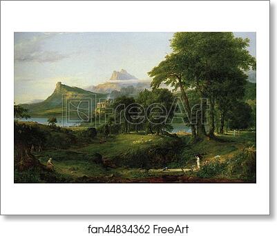 Free art print of The Course of Empire: The Arcadian or Pastoral State by Thomas Cole