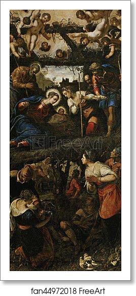 Free art print of Adoration of the Shepherds by Jacopo Robusti, Called Tintoretto