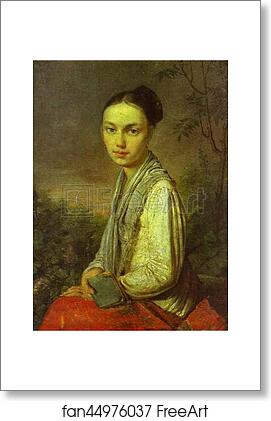 Free art print of Portrait of V. S. Putyatina by Alexey Venetsianov