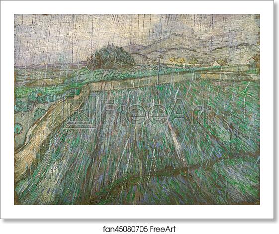 Free art print of Wheat Field in Rain by Vincent Van Gogh Free art print of Wheat Field in Rain by Vincent Van Gogh