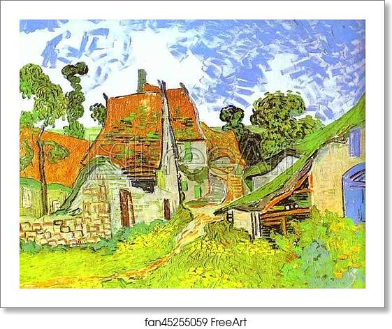 Free art print of Village Street in Auvers. Auvers-sur-Oise by Vincent Van Gogh Free art print of Village Street in Auvers. Auvers-sur-Oise by Vincent Van Gogh