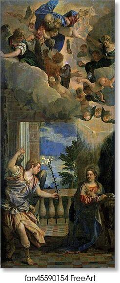 Free art print of Annunciation by Paolo Veronese