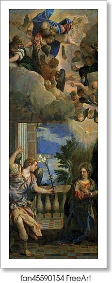 Free art print of Annunciation by Paolo Veronese