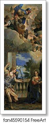 Free art print of Annunciation by Paolo Veronese
