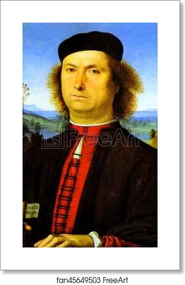 Free art print of Portrait of Francesco delle Opere by Pietro Perugino