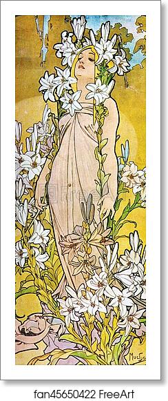 Free art print of Lily by Alphonse Mucha Free art print of Lily by Alphonse Mucha