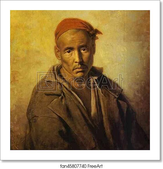 Free art print of Head of a Kirghiz Convict by Vasily Perov