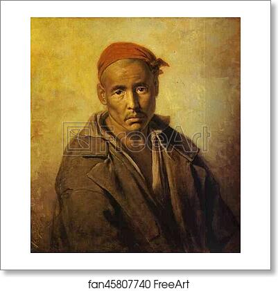 Free art print of Head of a Kirghiz Convict by Vasily Perov