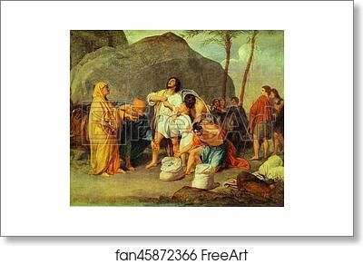 Free art print of Joseph's Brothers Find the Silver Goblet in Benjamin's Pack by Alexander Ivanov