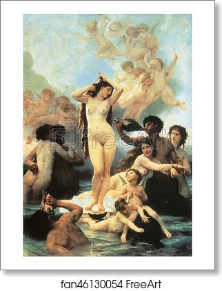 Free art print of The Birth of Venus by William-Adolphe Bouguereau