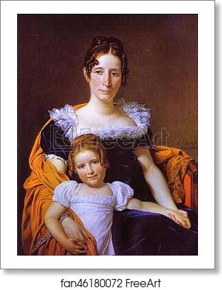 Free art print of Portrait of the Countess Vilain XIIII and Her Daughter by Jacques-Louis David