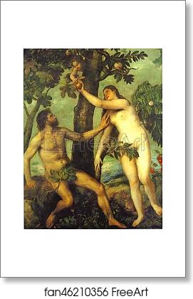 Free art print of Adam and Eve by Titian