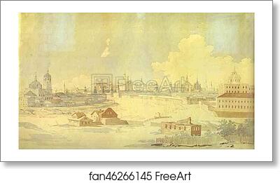 Free art print of View from Yauza on Kremlin in Moscow by Maxim Vorobiev